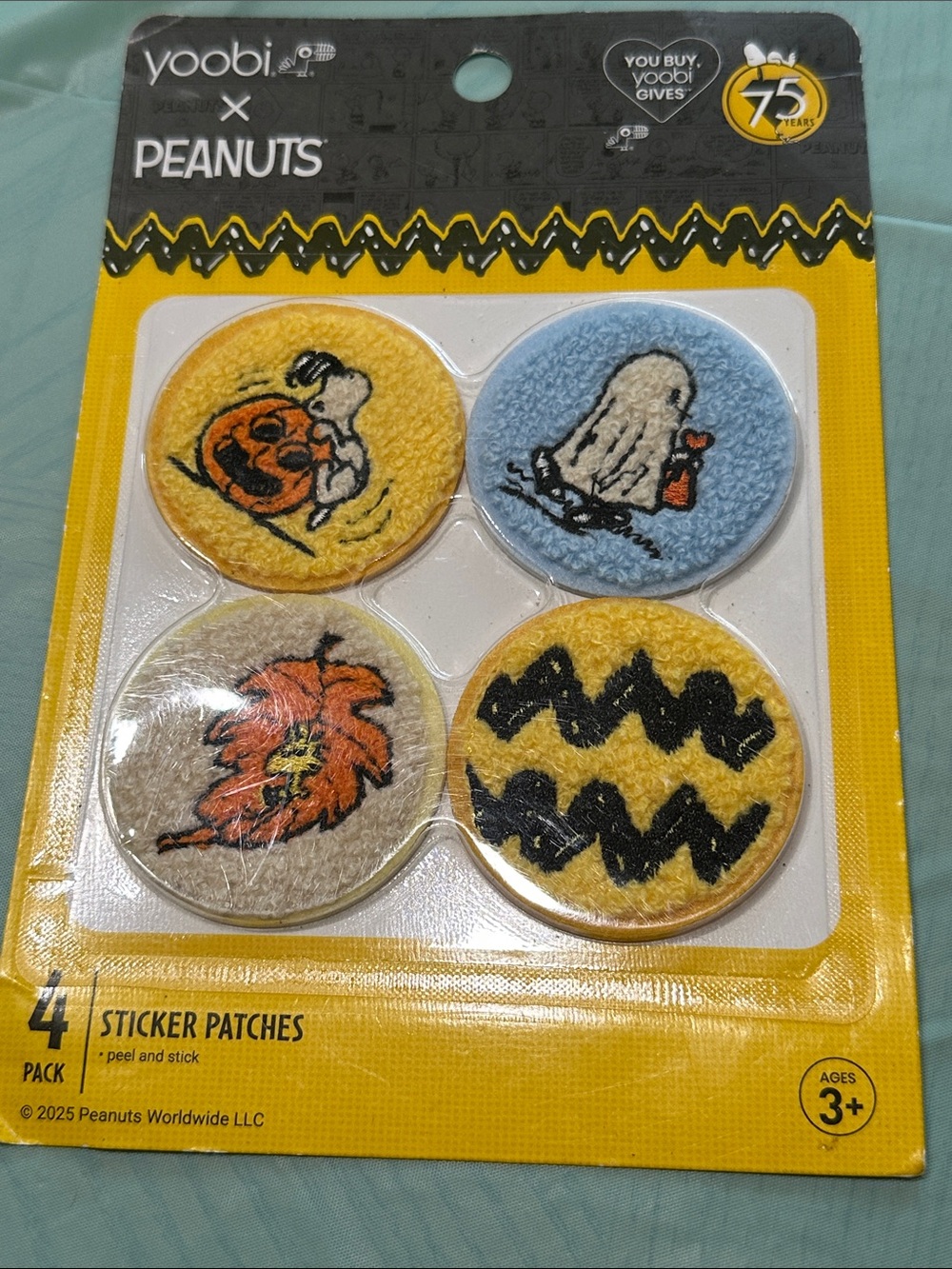 Yoobi x Peanuts Snoopy Sticker Patch Set 4 Pack NIP